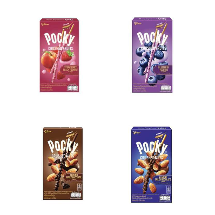 

Pocky crushed nuts stik almond dark chocolate / milk chocolate 25 gram