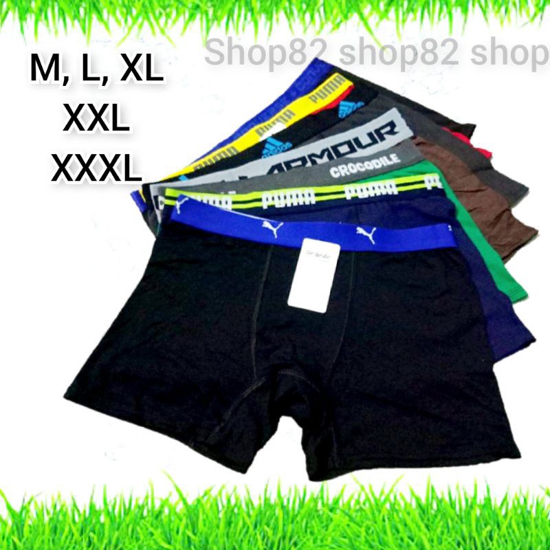 Celana dalam boxer pria dewasa katun jumbo big size ukuran M L XL XXL XXXL 2L 3L 4L remaja all brand