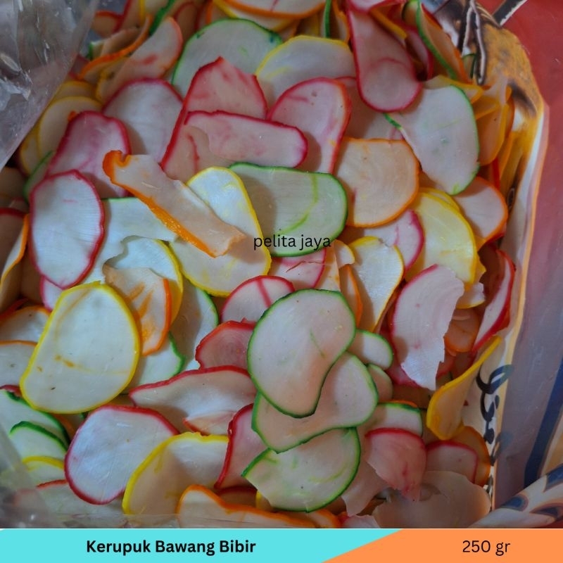 

Kerupuk Bawang bibir 250gr