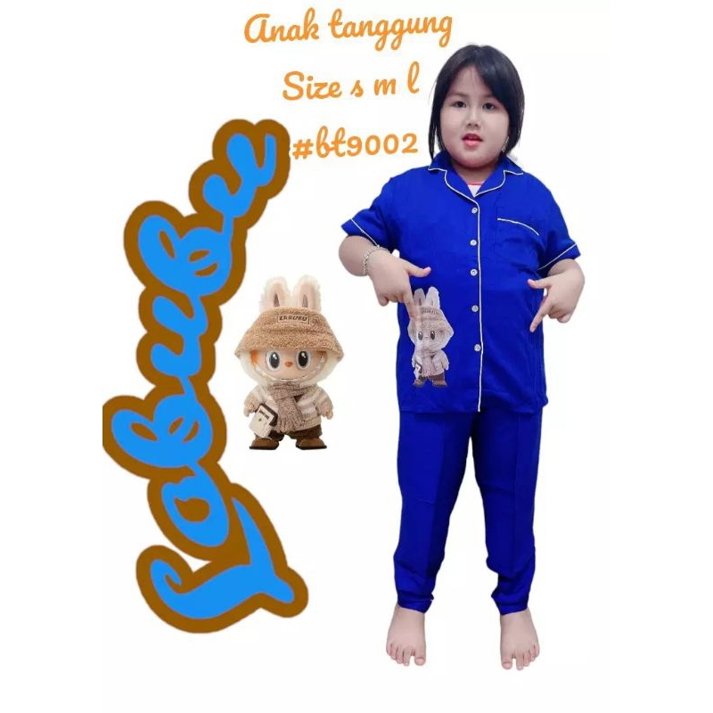 Baju Tidur Piyama Anak Labubu / Baju Tidur Anak Motif Kekinian