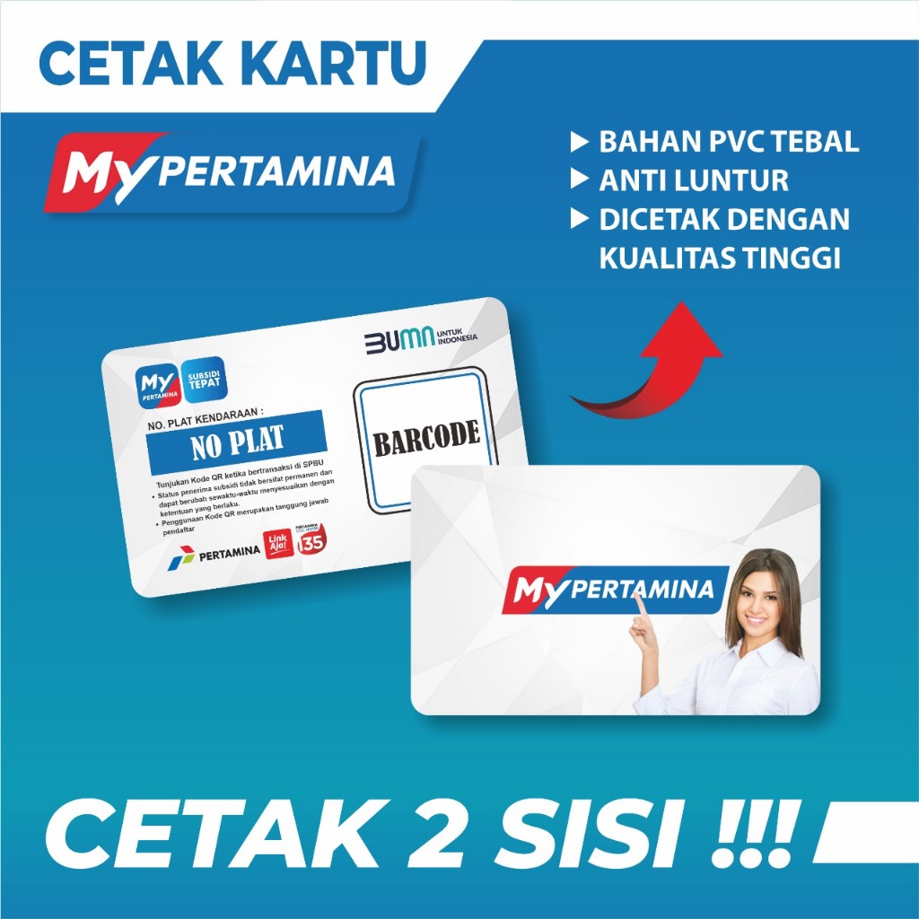 

Kartu My Pertamina Bahan PVC Card Tebal