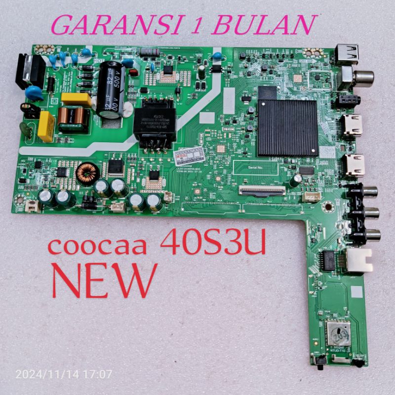 mainboard tv coocaa 40s3u - motherboard tv coocaa 40S3U - MOBO TV COOCAA 40S3U - power suplai tv coo