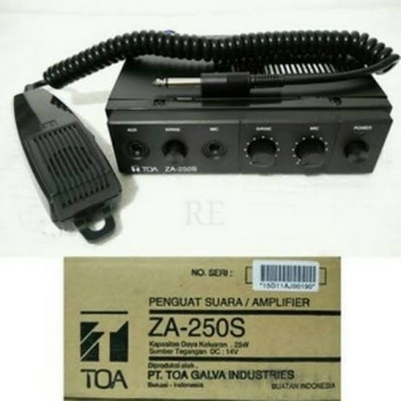 CAR AMPLIFIER TOA ZA-250S ORIGINAL PLUS MIC ZA 250S ZA250S