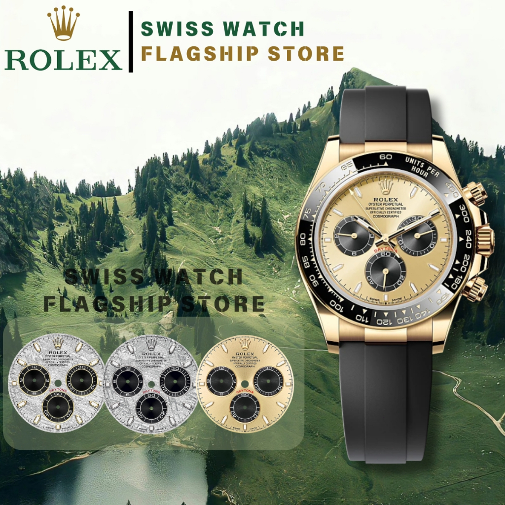 【 Garansi lima tahun】✅100% asli ROLEX jam tangan pria Cosmograph Daytona M126518LN-0048 40mm mesin j