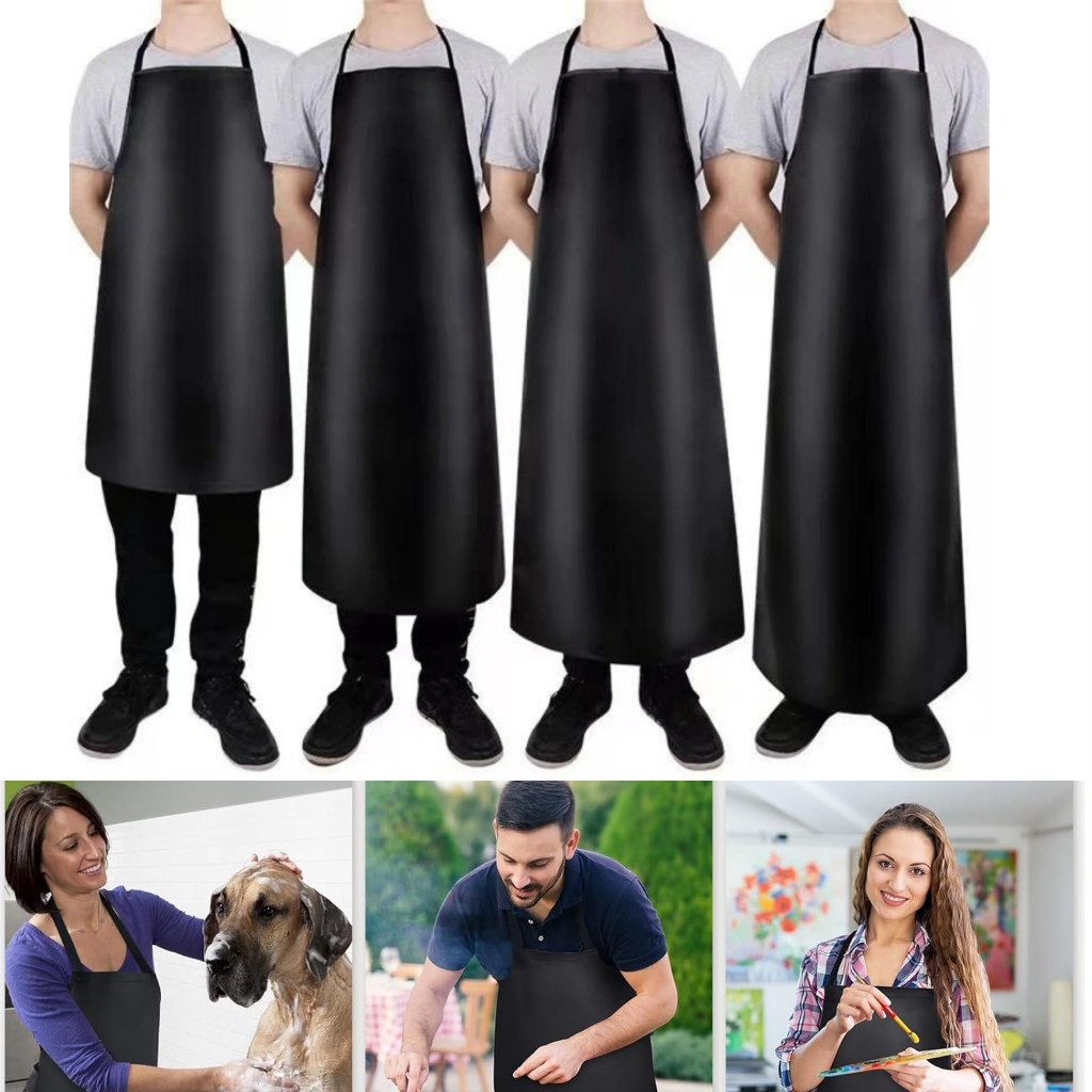 PU Apron Tahan Air Celemek Kulit Apron Bartender Celemek Barista Kulit Celemek Barista Kulit Hitam