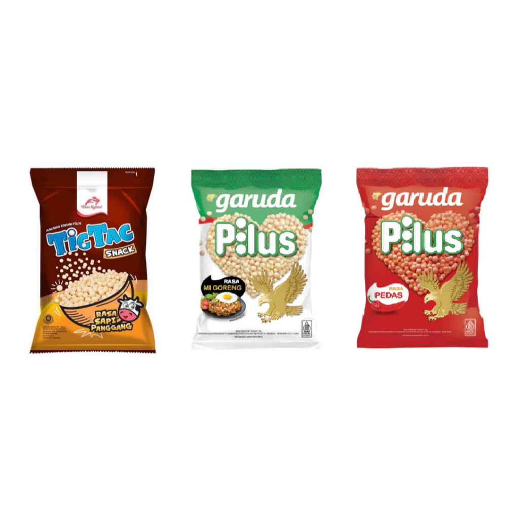 

GARUDA/TIC TAC PILUS rasa MIEGORENG/PEDAS/SAPI PANGGANG 80gr