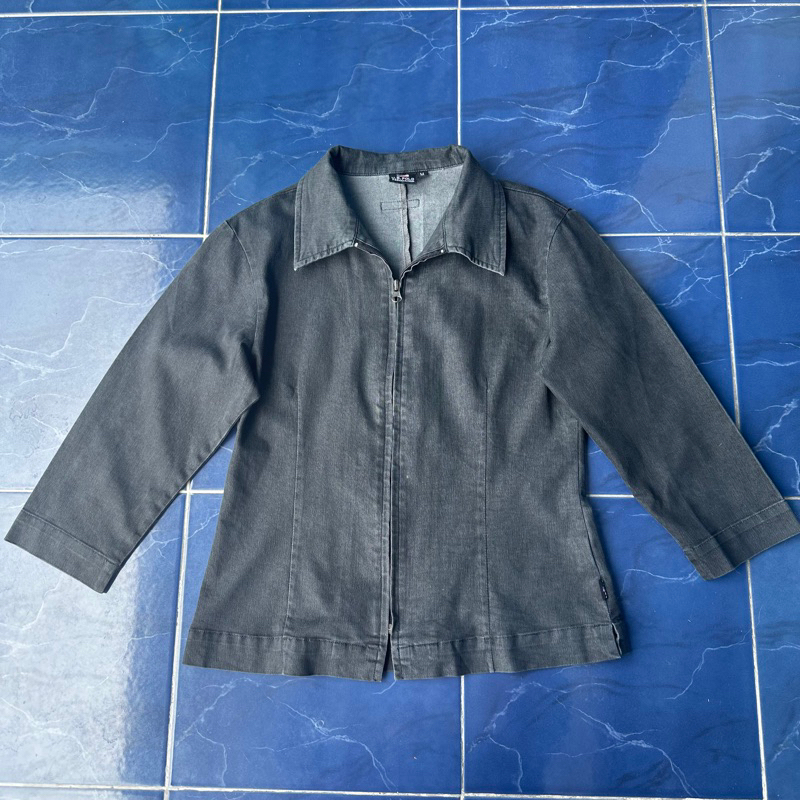 fitted jacket jaket vintage grunge wanita preloved