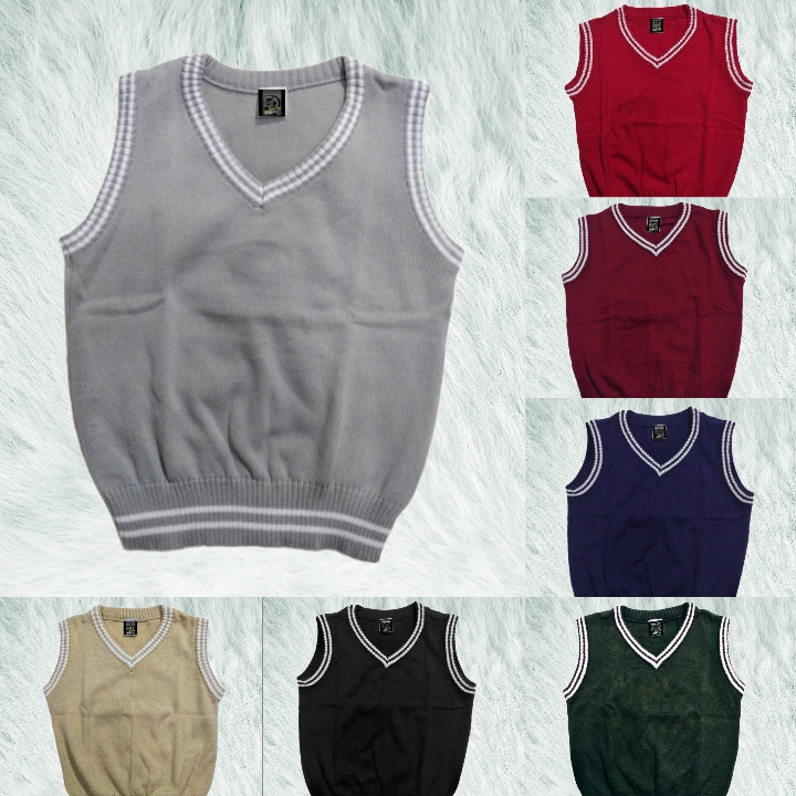 Vest Wool Premium Rompi rajut Korean Style pria wanita