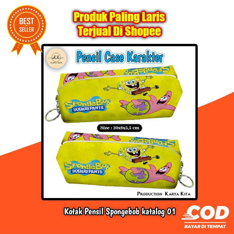 

{COD} KOTAK PENSIL KARAKTER SPONGEBOB TAK 01