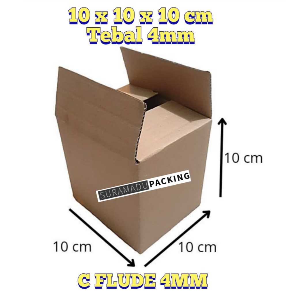 

Kardus box karton packing 10x10x10 cm Packing Polos dan Tebal 4mm C FLUDE