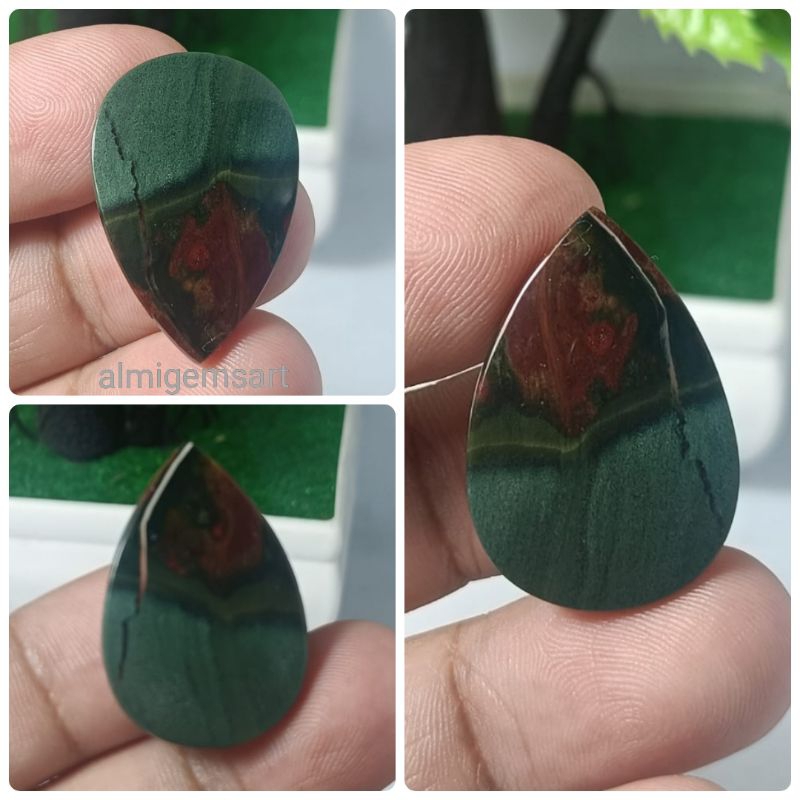 batu akik Garut motif pancawarna real picture