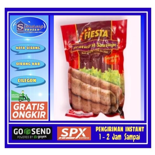 

Sosis Fiesta Bratwurst 300gr, isi 5 pcs, Sosis Ayam dan Sapi, Serang Frozen