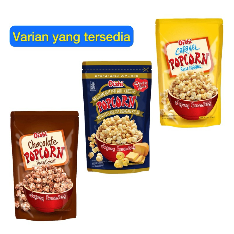 

Oishi Popcorn all varian tersedia 100 gram