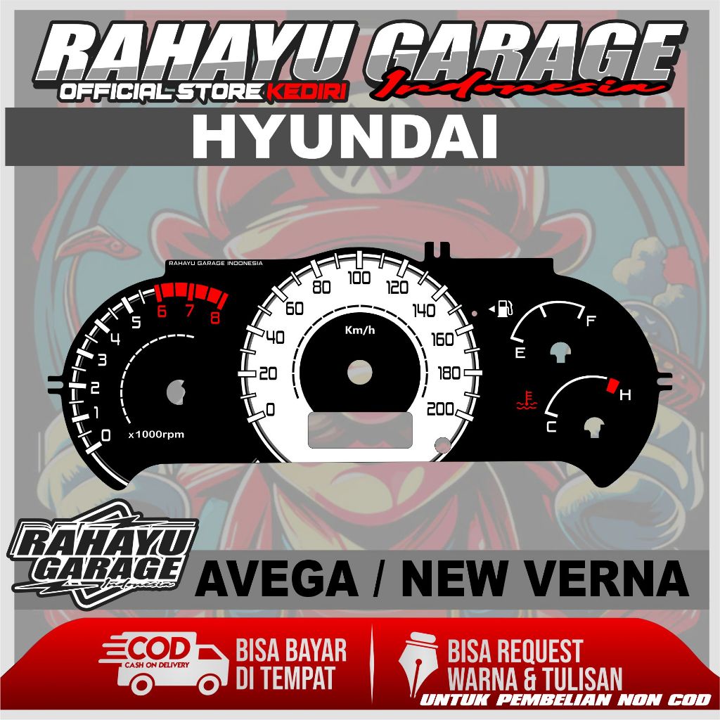 PAPAN SPEEDOMETER CUSTOM HYUNDAI AVEGA DAN NEW VERNA