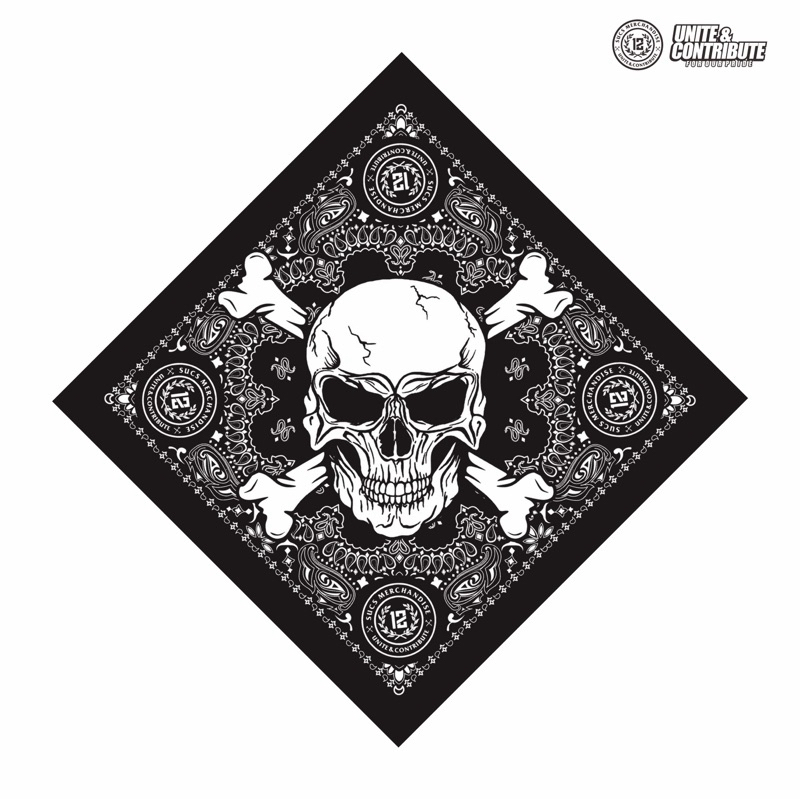 Sucs Merch - Bandana Skull Tengkorak Black