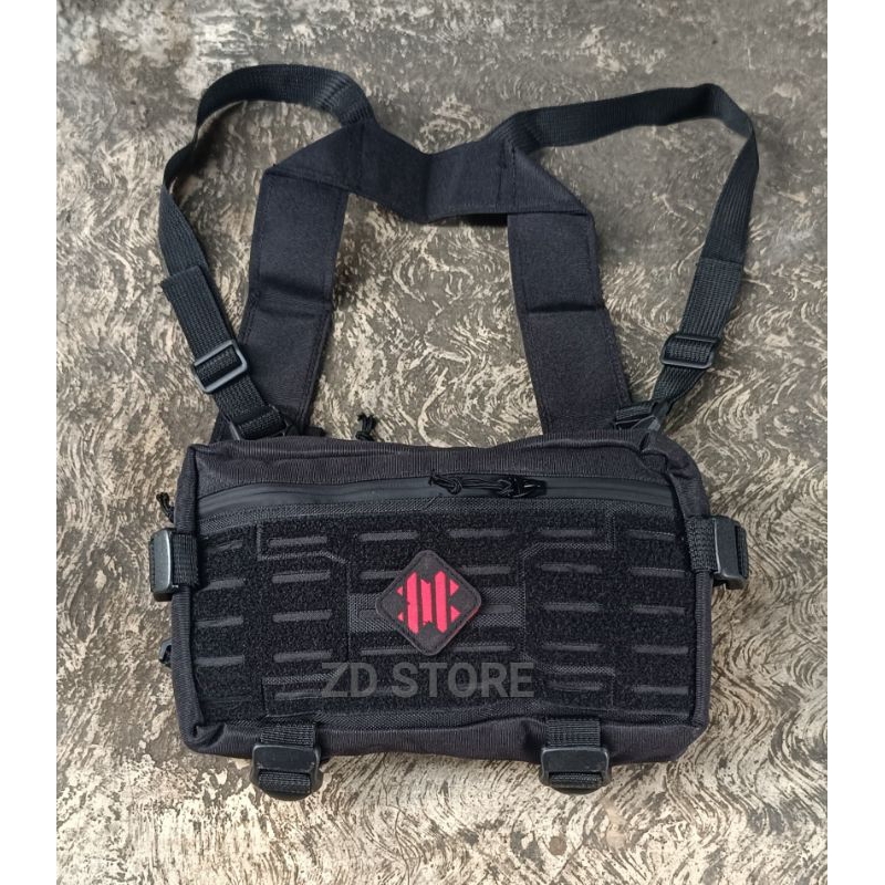 Tas Selempang Dada/Tas Dada Tactical/Ransel Dada Tactical Laser cut