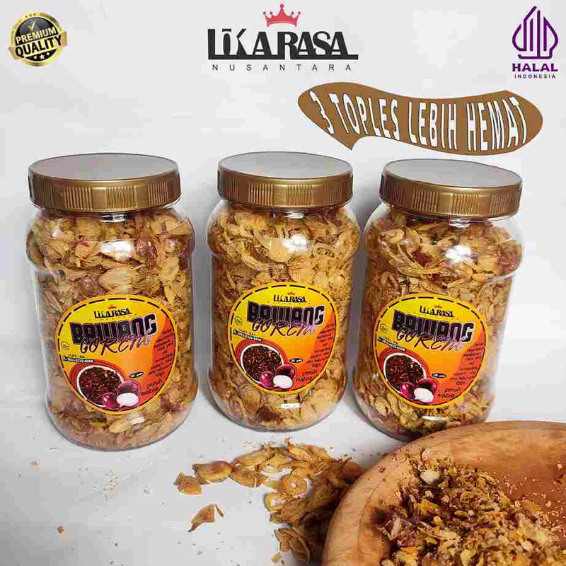 

LOKARASA - Paket Bundling 3 Toples Bawang Goreng Sumenep Gurih 185gr