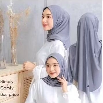Hijab pashmina instan oval jersey Korea by Mesya kerudung