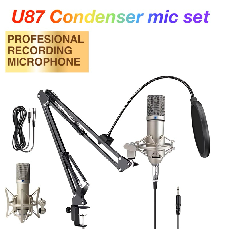 JXK7 Original U87 Mic Full Paket Recording Microphone Condenser Live