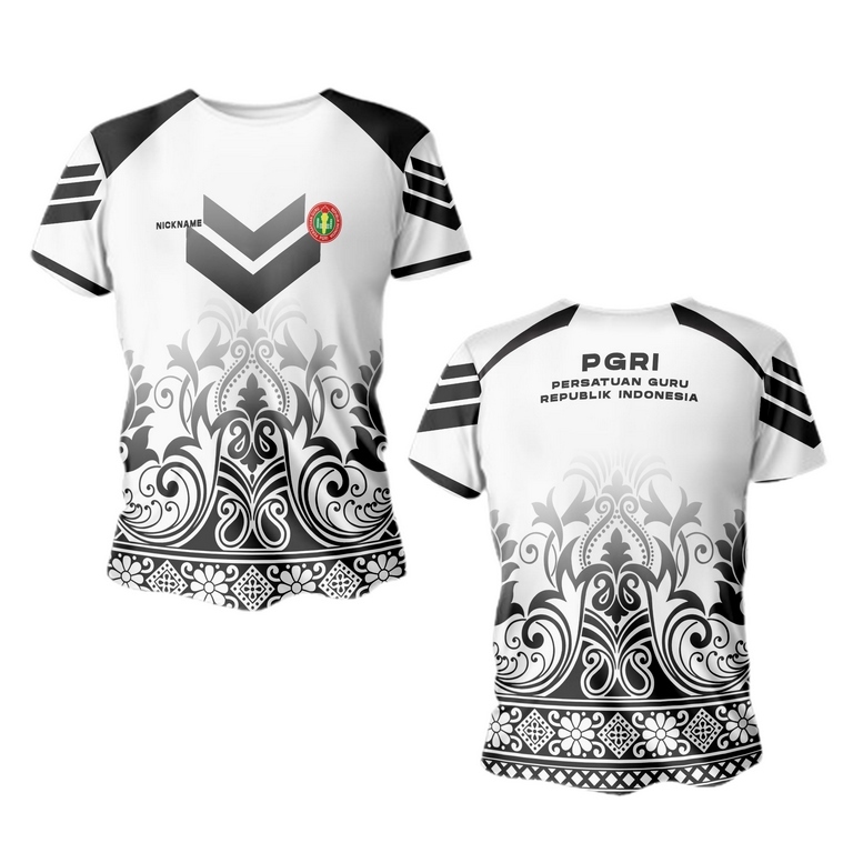 jersey pria PGRI - baju atasan pria kaos batik PGRI sublime free custom [BISA COD/bayar  di tempat]
