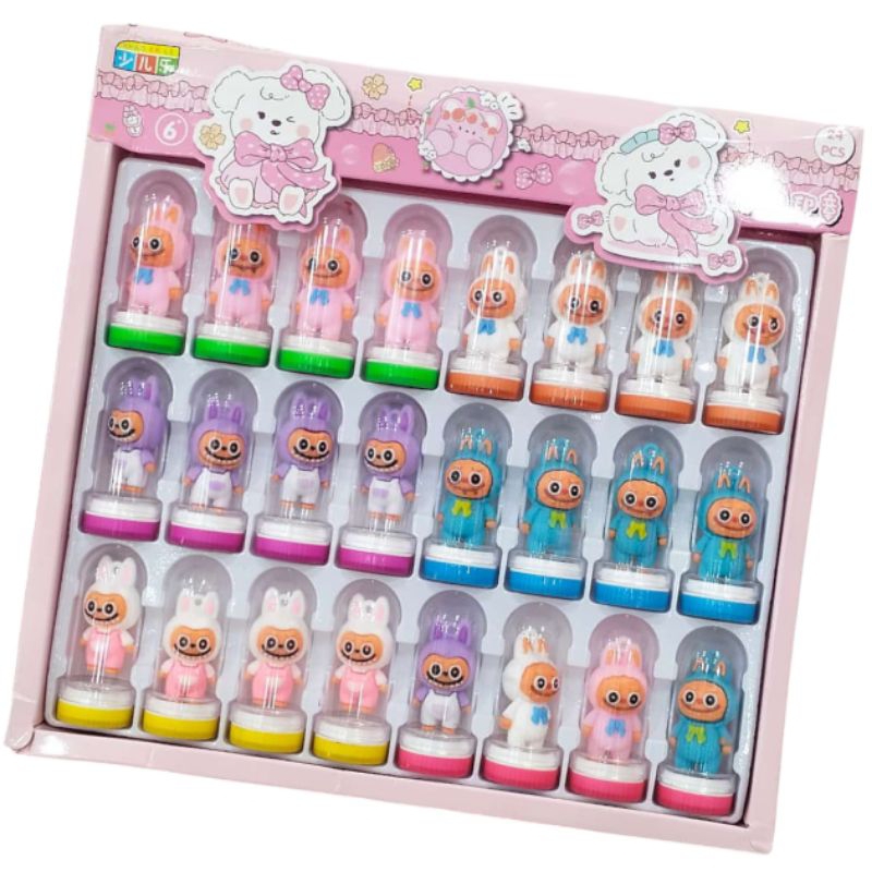 

STEMPEL LABUBU VIRAL WARNA LUCU KEKINIAN