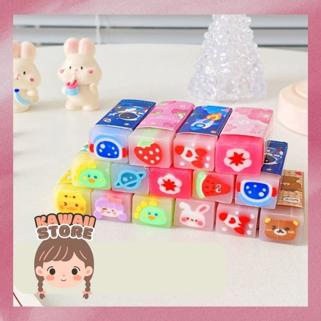 

✨KW67✨Penghapus Lucu Karakter / Penghapus Pensil / Eraser Pencil Alat Tulis Sekolah / Karakter Lucu