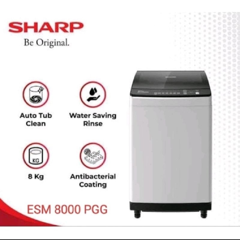 SHARP MESIN CUCI SATU TABUNG ESM 8000PGG SHARP