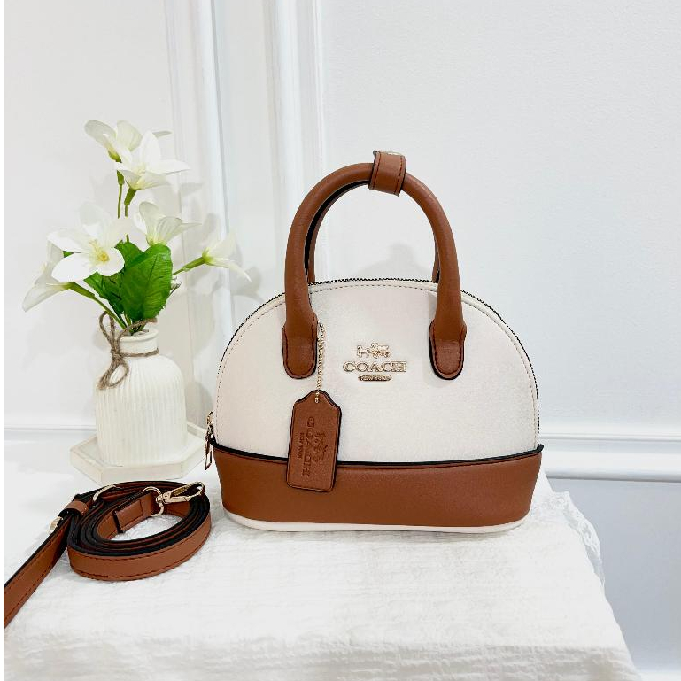 BIG SALE C0achh Tas Selempang Wanita 2 Tali Bahan Kulit AlmaBag Mini Look Import Fashion Free