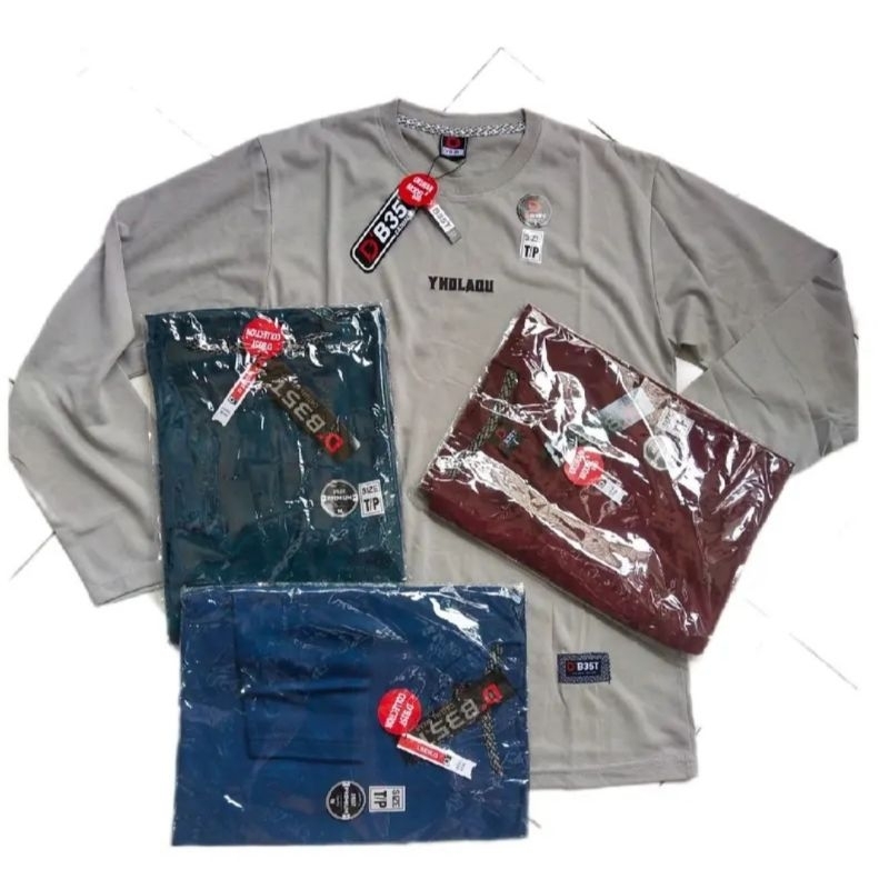 3 pcs KAOS LENGAN PANJANG BRANDID KAOS DISTRO LENGAN PANJANG PRIA DAN WANITA KAOS VIRAL KAOS TEBAL C