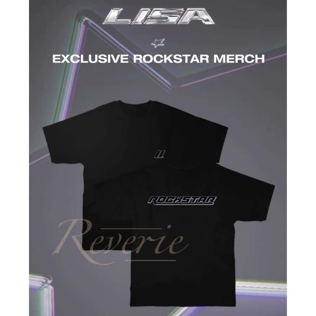 TSHIRT BAJU LL LALISA ROCKSTAR MERCH JKT SG HK BKK LILIES KPOP KAOS LA LISA OUTFIT IDOL