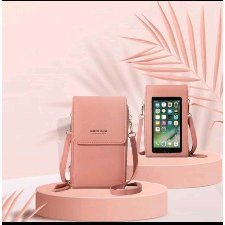 TAS HP WANITA /DOMPET SELEMPANG KILIT SINTETIS/TAS MULTIFUNGSI TRANSPARAN/MODEL IMPORT TERBARU ELEGA
