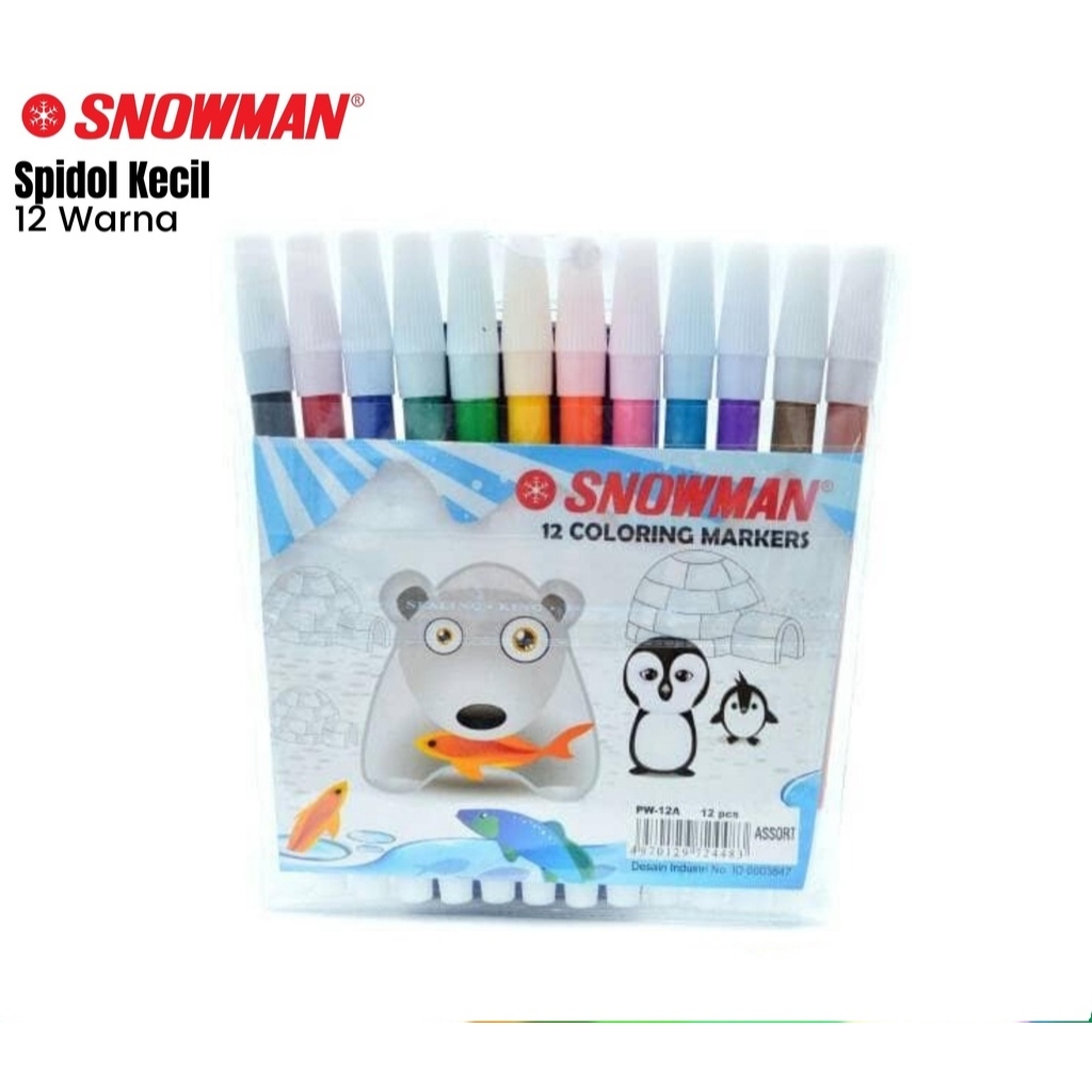 

SPIDOL KECIL 12 WARNA SNOWMAN