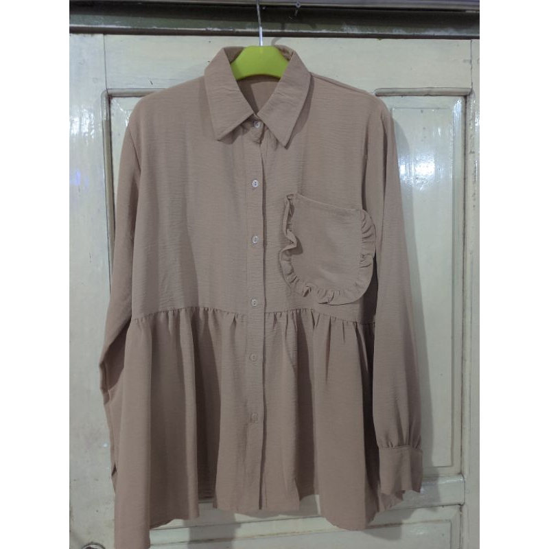 atasan wanita tunik blouse crinkle