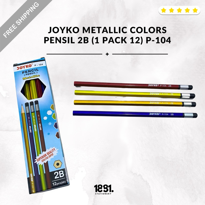 

Joyko Pensil Metallic 2B 1 Pack 12 (P-104)