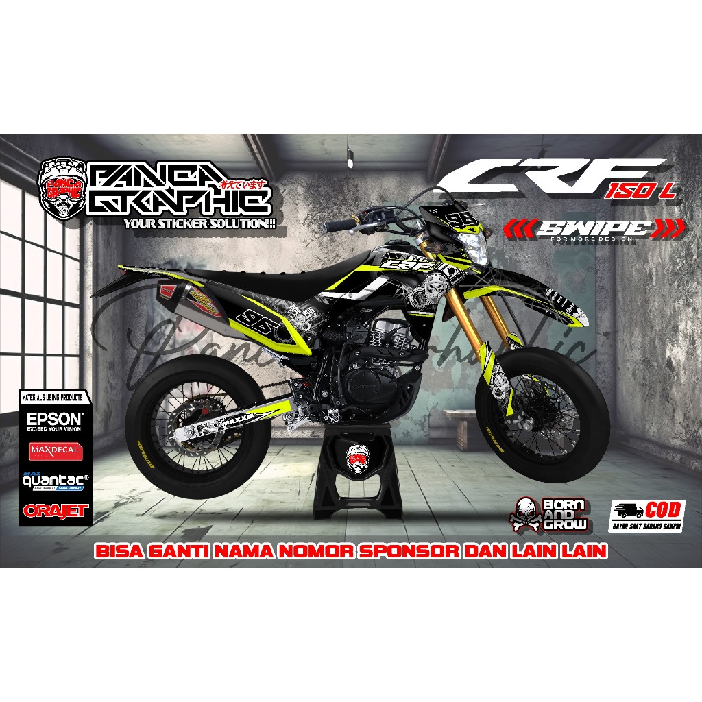DECAL CRF 150 / STIKER CRF /DECAL CRF / HOLOGRAM / FULL BODY BISA CUSTOM NAMA NOMOR SPONSOR