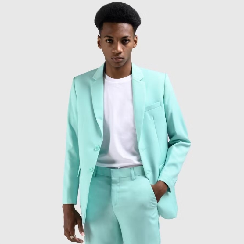 Mubeng - Elegant Jas Slimfit Hijau Mint (Free Cover Jas)