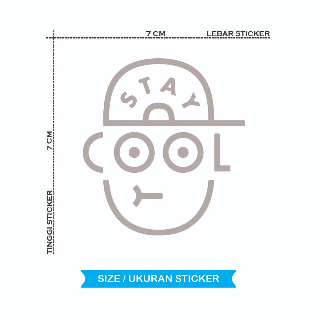 

Stiker Stay Cool Cutting Sticker Laptop Mobil Motor