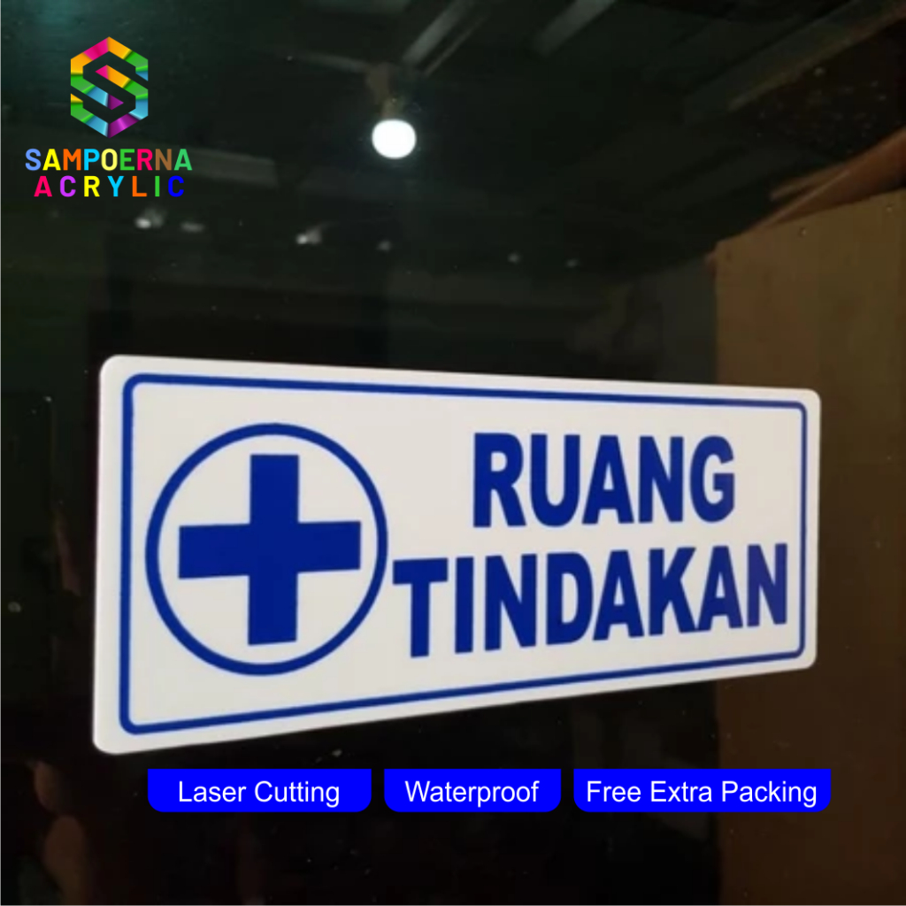 

Papan akrilik tulisan RUANG TINDAKAN