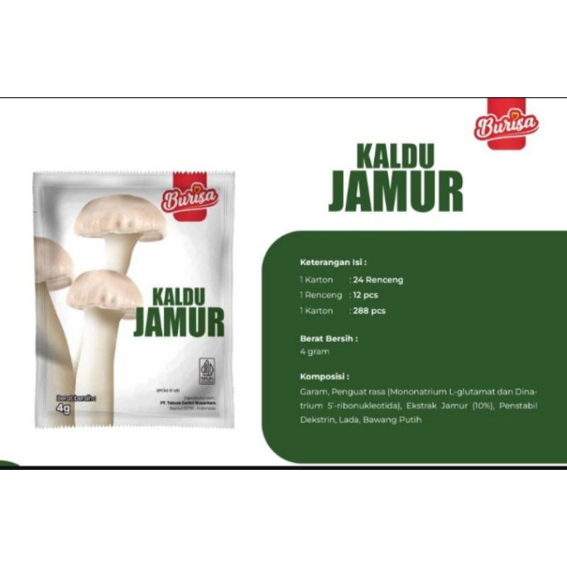 

KalduJamurBurisa1renteng12pcs