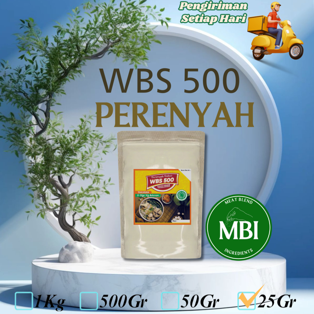 

Enzim WBS 500 | Perenyah bakso | Penyakrek | Membuat tekstur kress bakso, sosis, nugget (25gram)