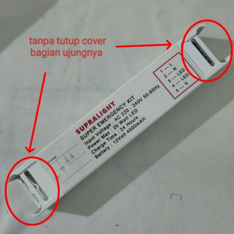 Kit Lampu emergency siap dirakit dan digunakan