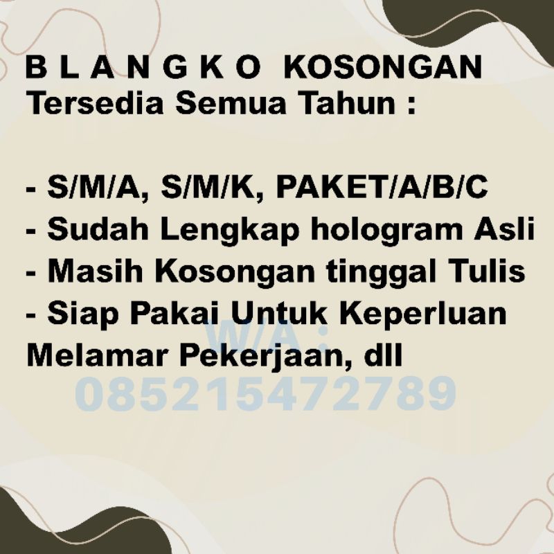 

KERTAS KOSONG HARGA SATUAN