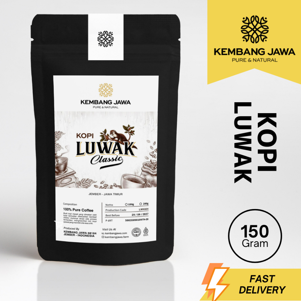 

Kembang Jawa Bubuk Biji Kopi Luwak Coffee 150 Gram