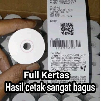 

Kertas Thermal 56x40 57x40 58x40 coreless untuk printer Bluetooth 58mm 5640 5740 5840 BILIANSHOP