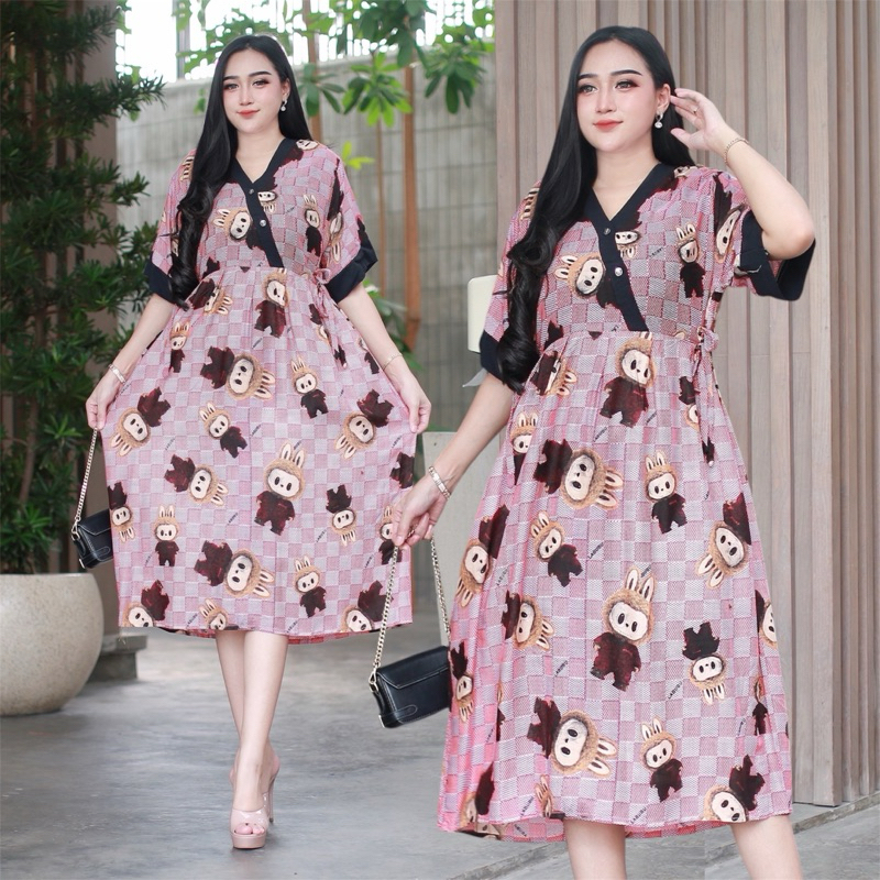 Daster rayon kimono busui tali samping kekinian model terbaru