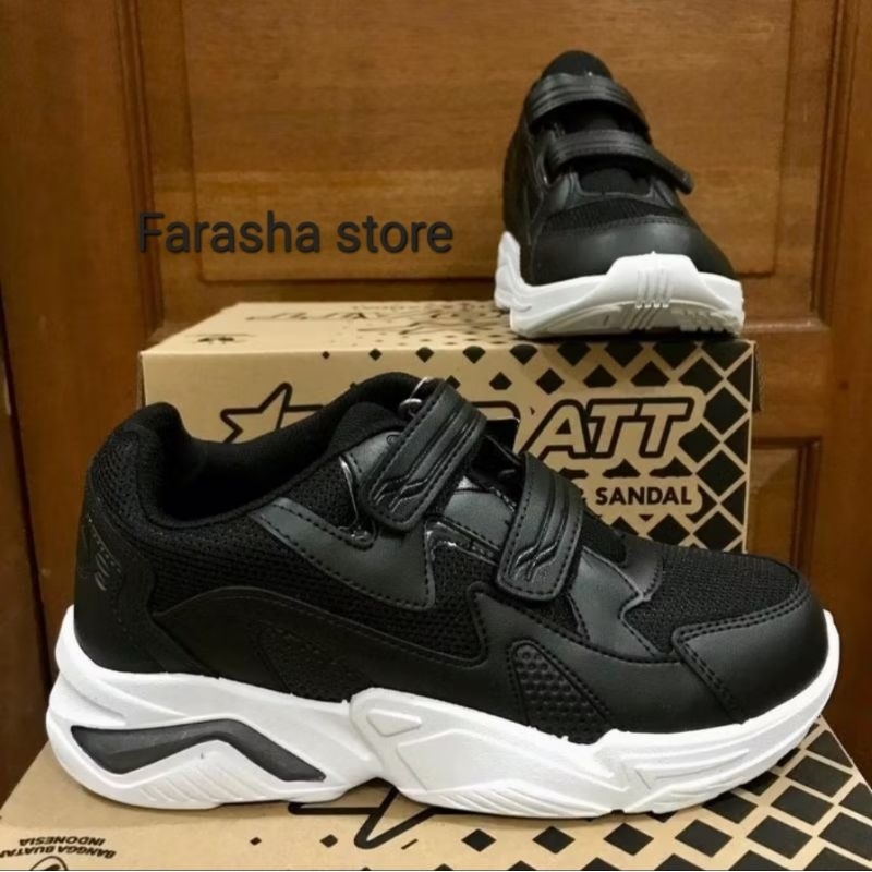 Sepatu sekolah pria & wanita Pro Att LWH 516 V / hitam putih