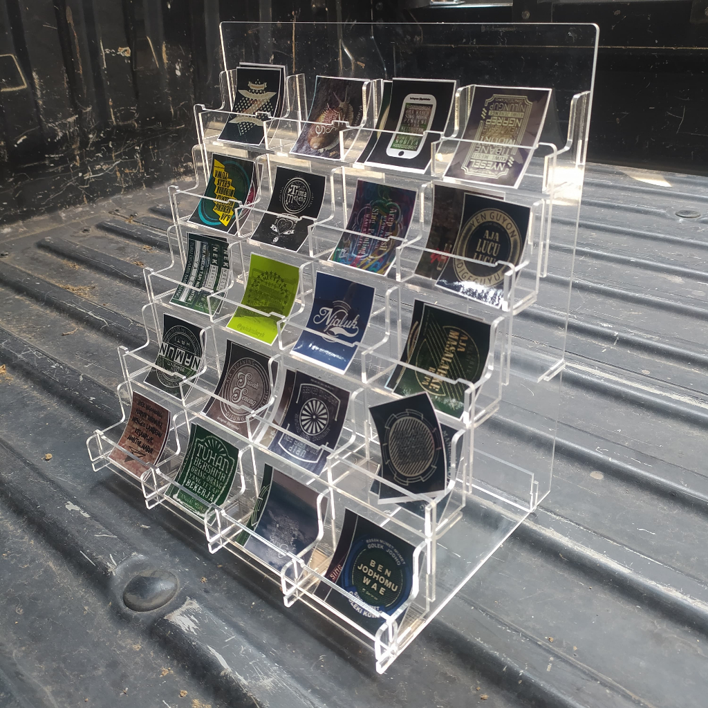 

Sticker Display Stand Portable Acrylic Plywood MDF