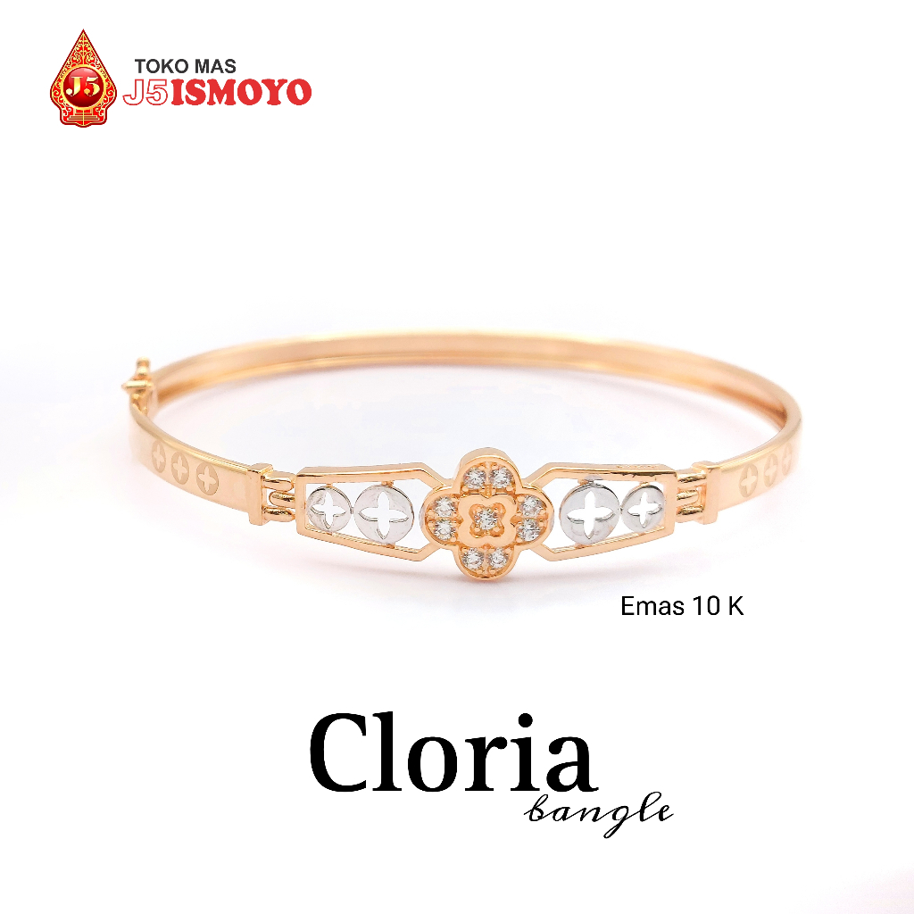 J5 Ismoyo Gelang Emas Asli 10 Karat Bangle Cloria