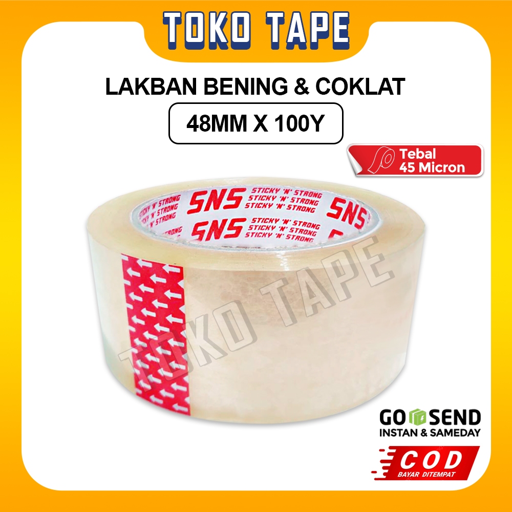 

LAKBAN BENING / COKLAT 48 MM x 100 YARD SNS KUALITAS NACHI DAIMARU