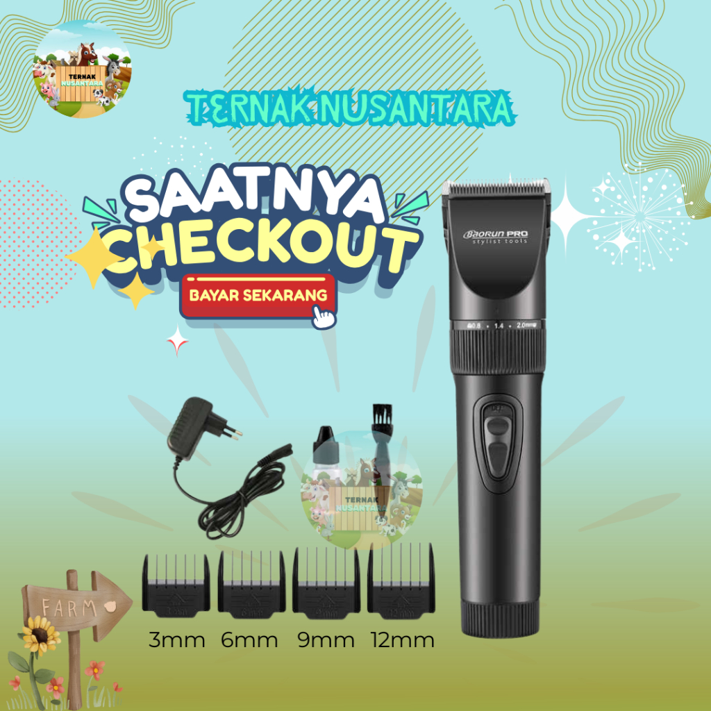 BAORUN S1 - ALAT CUKUR BULU DOMBA - Mesin Cukur Hewan - Alat Cukur Bulu Hewan Elektrik